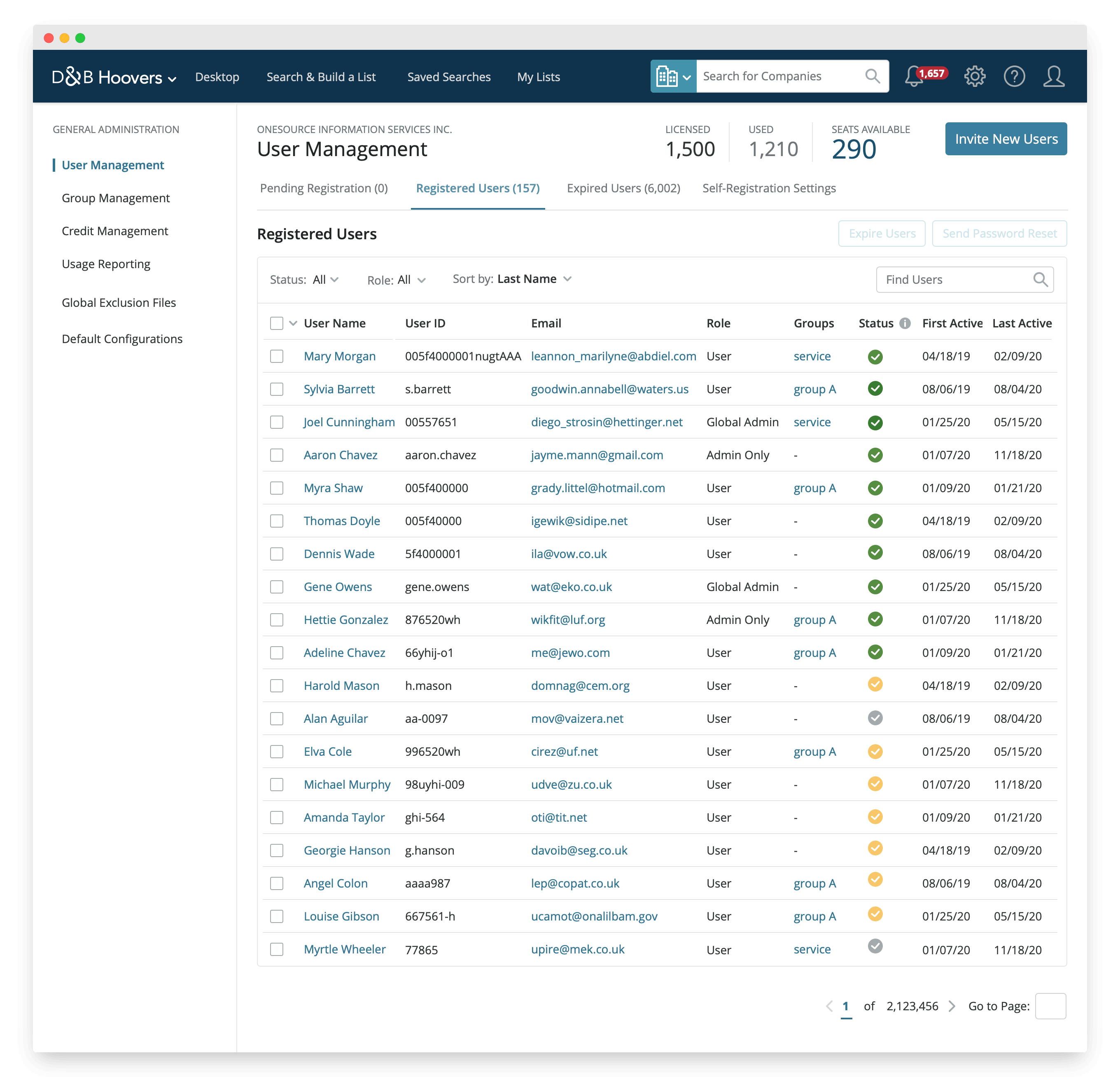 D&B Hoovers Redesign