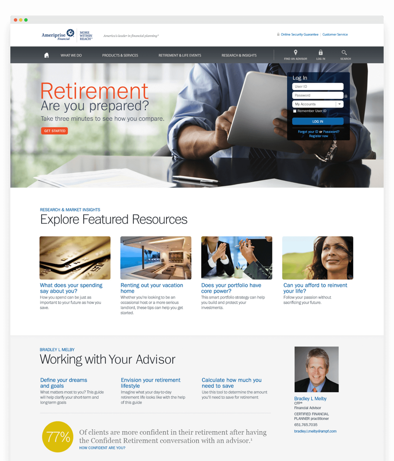 Ameriprise Financial Redesign