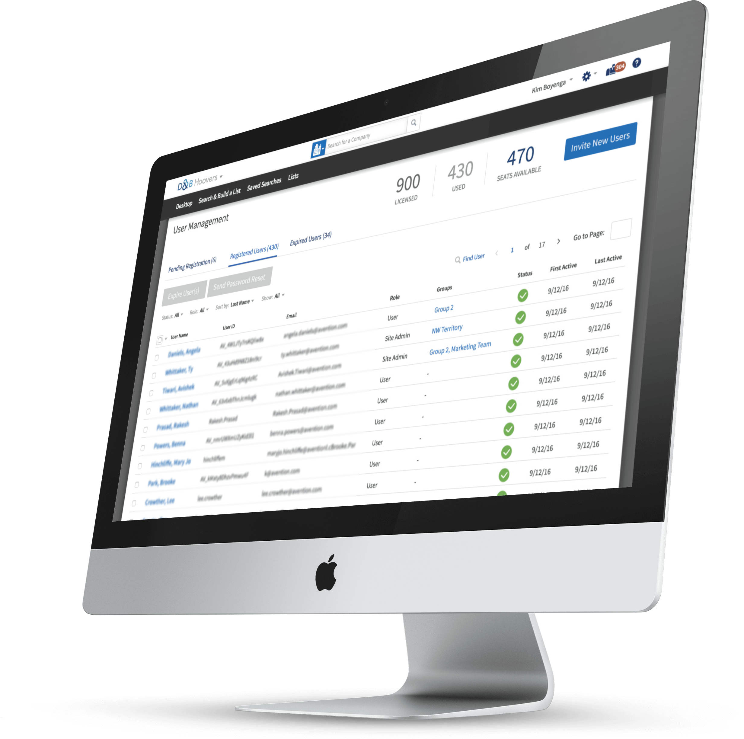 D&B Hoovers User Management